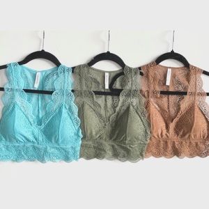 ZENANA PREMIUM  Bundle of 3!
Scalloped Lace Bralettes
